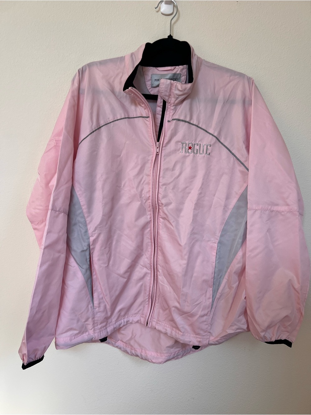 Port Authority Light Pink and Gray Women's Bomber Jacket